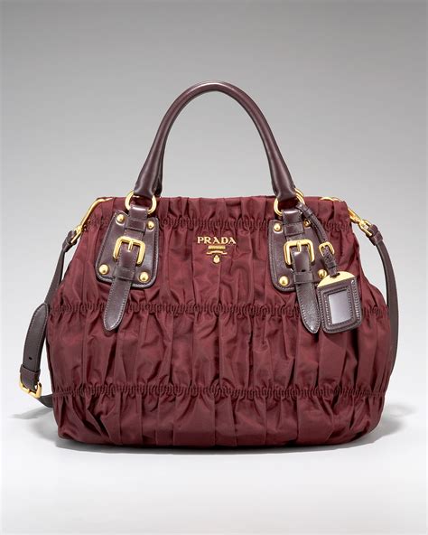 prada taupe ruched bag|prada handbags.